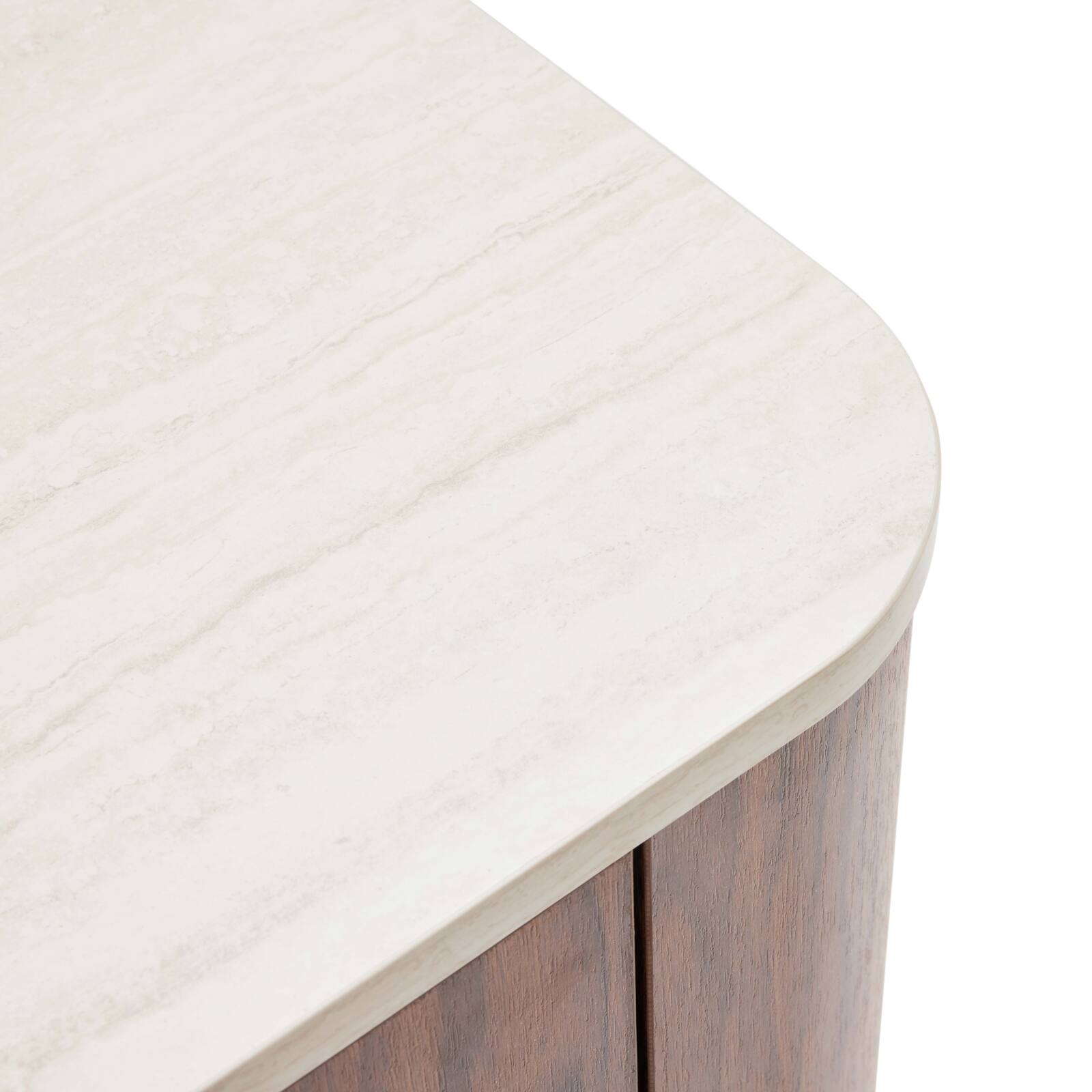 Buffet effet bois FSC® 4 portes 180 cm style scandinave