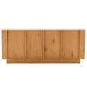 Buffet effet bois FSC® 4 portes 180 cm style scandinave