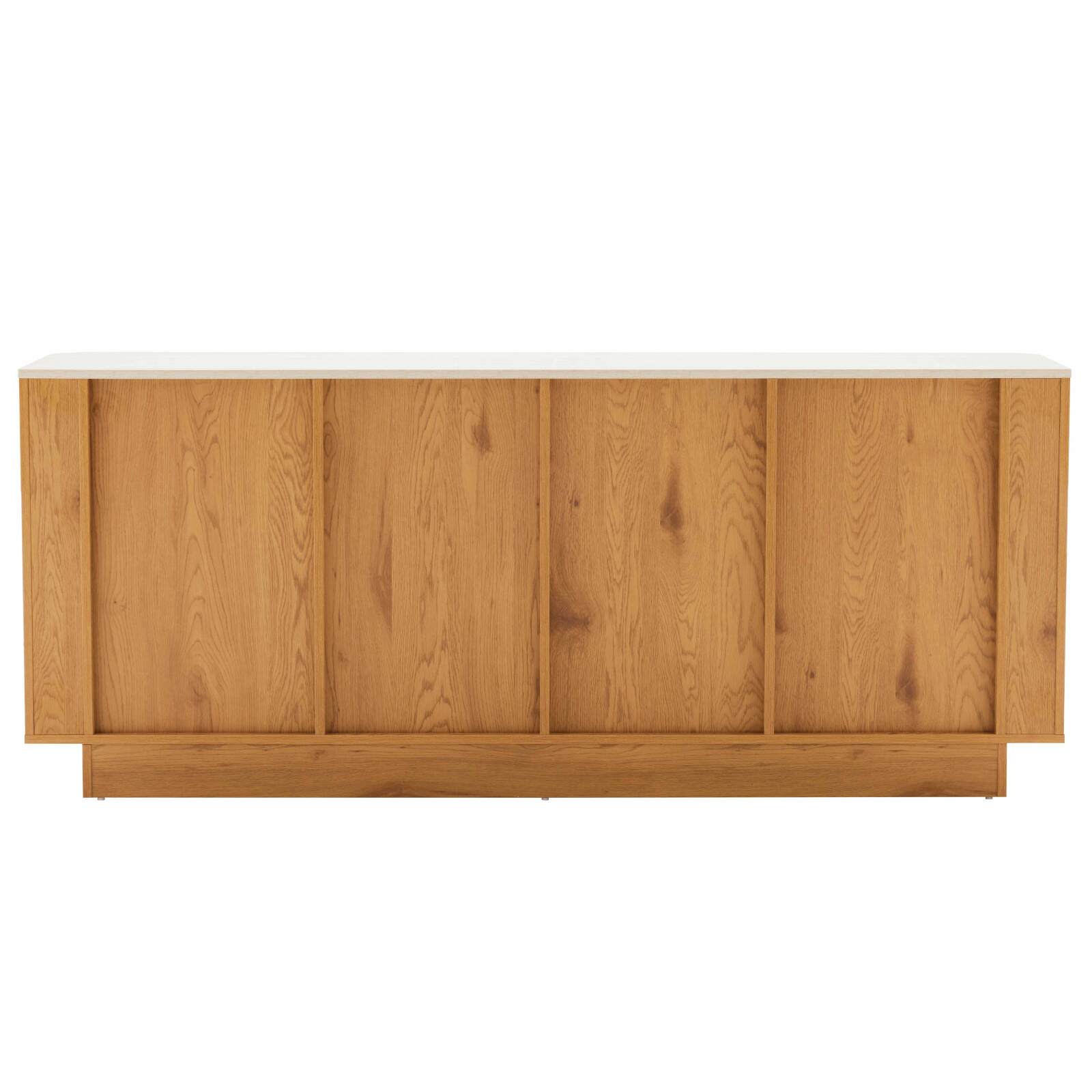 Buffet effet bois FSC® 4 portes 180 cm style scandinave