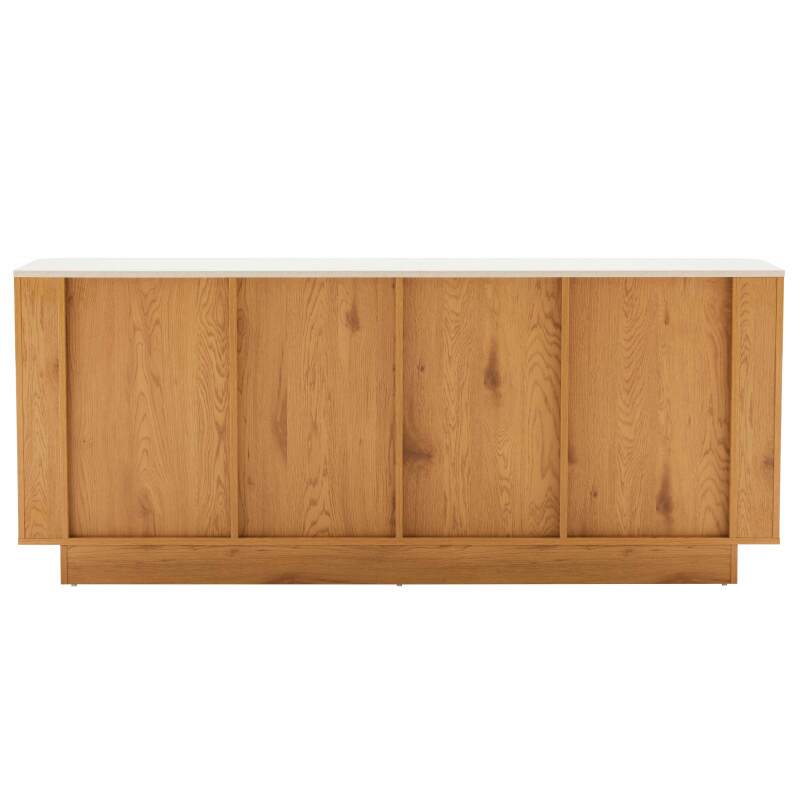 Buffet effet bois FSC® 4 portes 180 cm style scandinave (4/7)