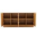 Buffet effet bois FSC® 4 portes 180 cm style scandinave