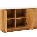 Buffet effet bois FSC® 4 portes 180 cm style scandinave