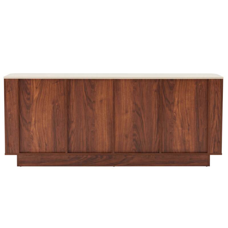 Buffet effet bois FSC® 4 portes 180 cm style scandinave (4/7)