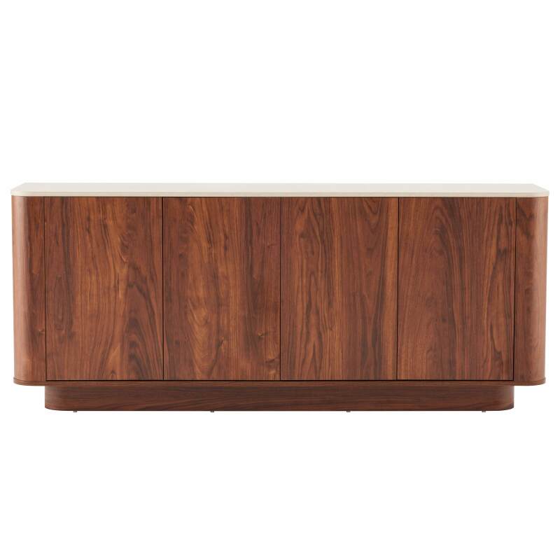 Buffet effet bois FSC® 4 portes 180 cm style scandinave (2/7)