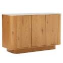 Buffet effet bois FSC® 3 portes 120 cm style scandinave 