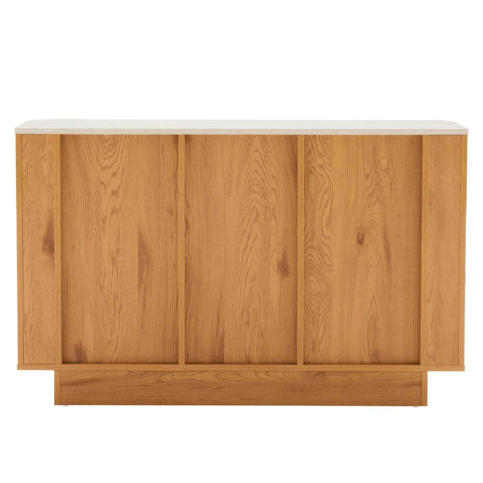 Buffet effet bois FSC® 3 portes 120 cm style scandinave 