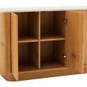 Buffet effet bois FSC® 3 portes 120 cm style scandinave 
