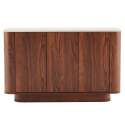 Buffet effet bois FSC® 3 portes 120 cm style scandinave 