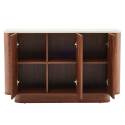 Buffet effet bois FSC® 3 portes 120 cm style scandinave 