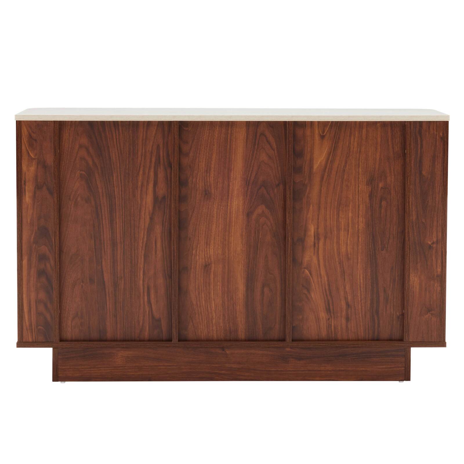 Buffet effet bois FSC® 3 portes 120 cm style scandinave 