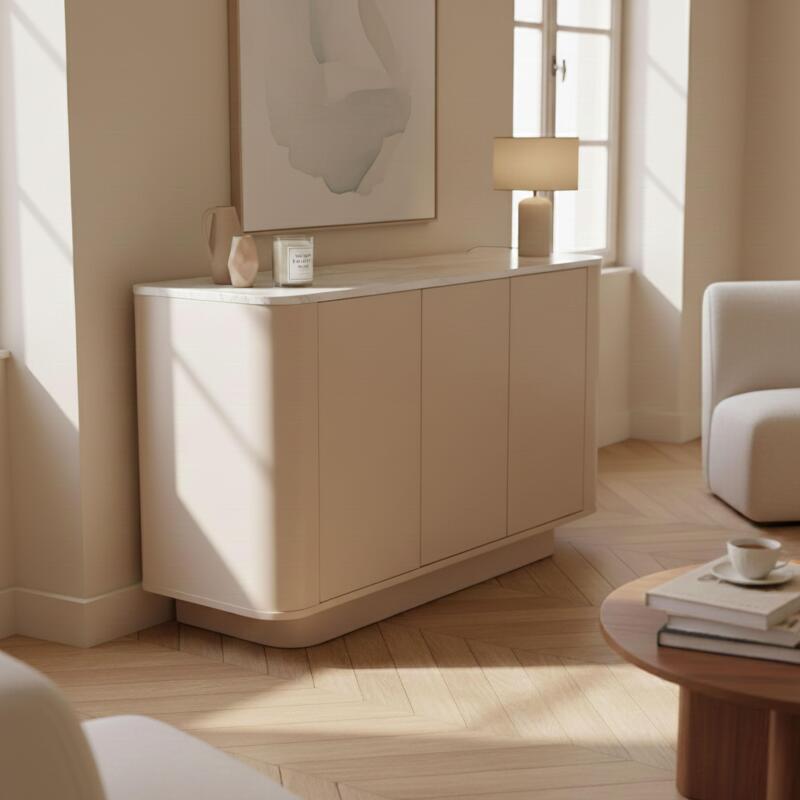 Buffet uni FSC® 3 portes 120 cm - Ambiance