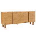 Buffet effet bois FSC® 4 portes 180 cm style scandinave 