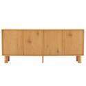 Buffet effet bois FSC® 4 portes 180 cm style scandinave 