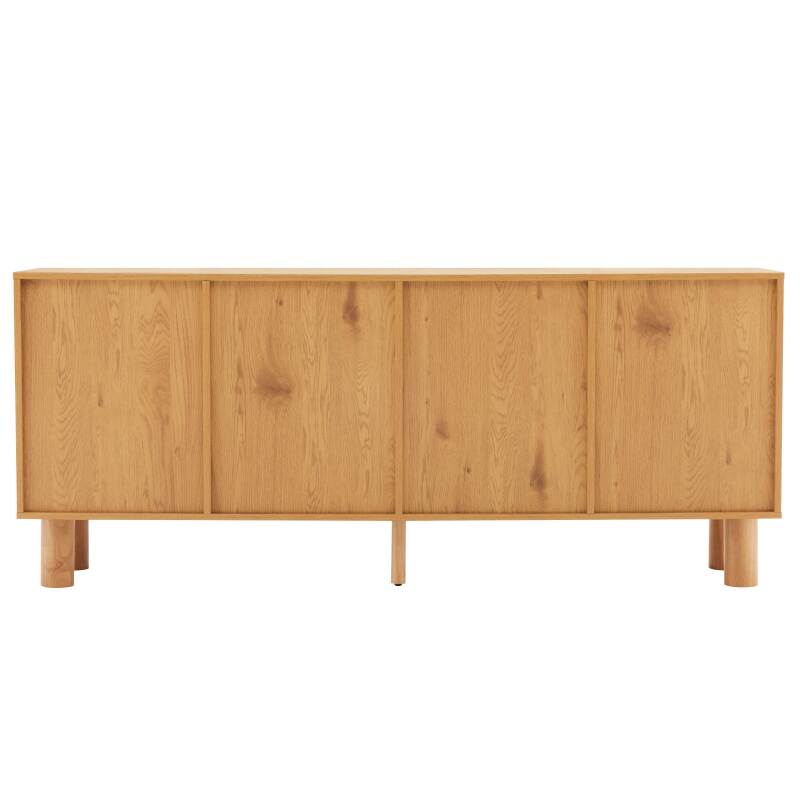Buffet effet bois FSC® 4 portes 180 cm style scandinave  (2/7)