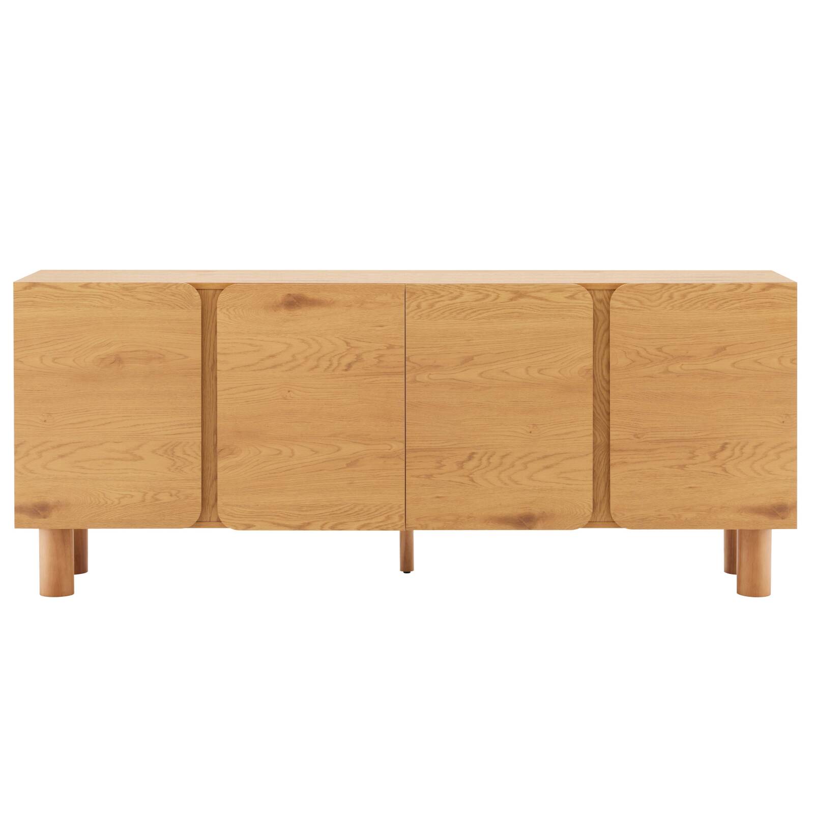 Buffet effet bois FSC® 4 portes 180 cm style scandinave 