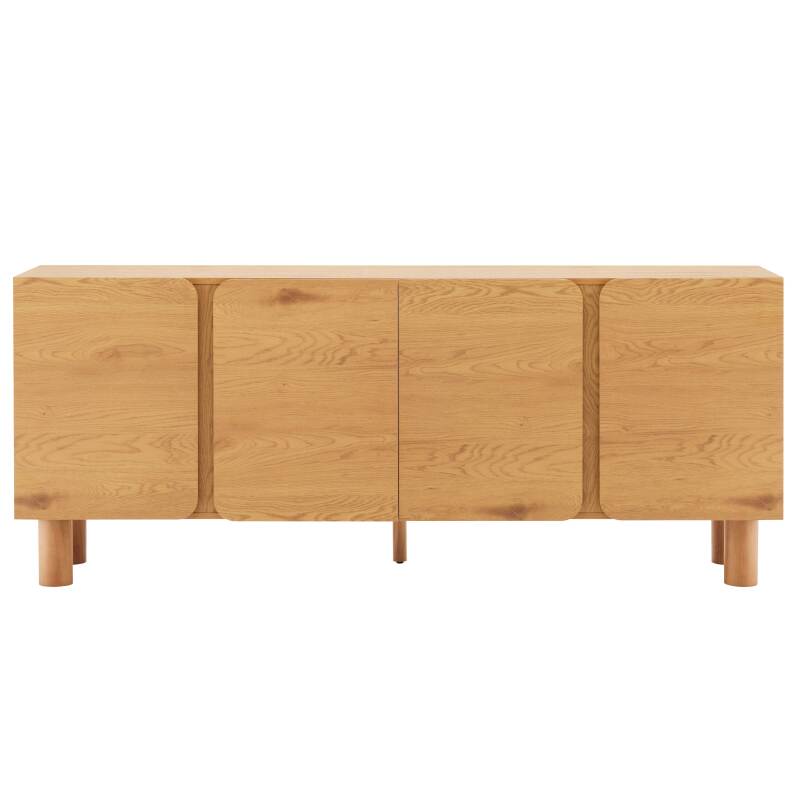 Buffet effet bois FSC® 4 portes 180 cm style scandinave  (3/7)