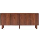 Buffet effet bois FSC® 4 portes 180 cm style scandinave 
