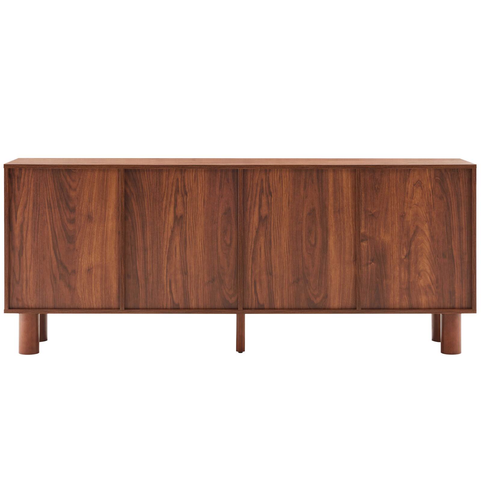 Buffet effet bois FSC® 4 portes 180 cm style scandinave 