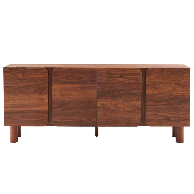 Buffet effet bois FSC® 4 portes 180 cm style scandinave  (3/7)