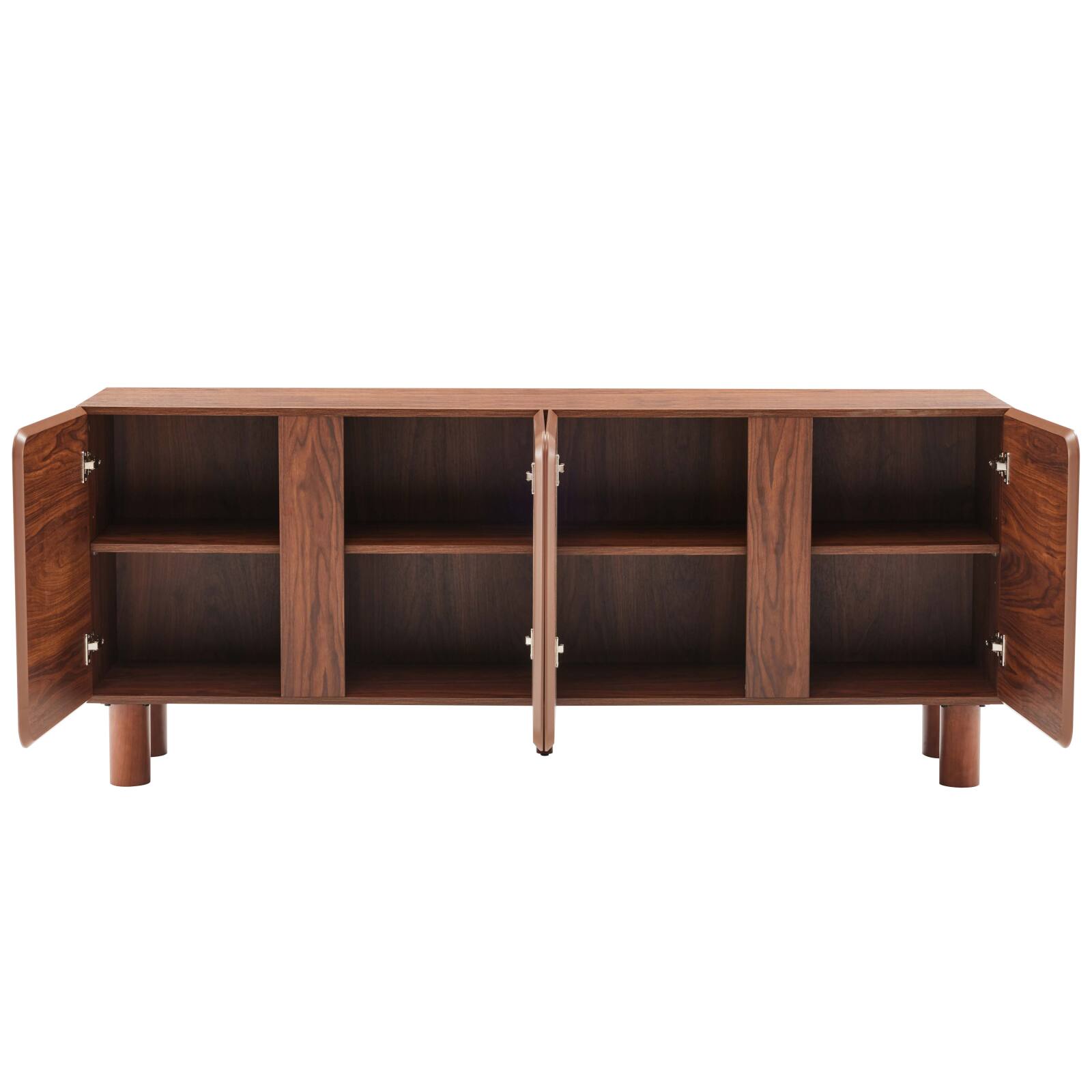 Buffet effet bois FSC® 4 portes 180 cm style scandinave 
