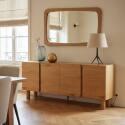 Buffet effet bois FSC® 4 portes 180 cm style scandinave  - Ambiance