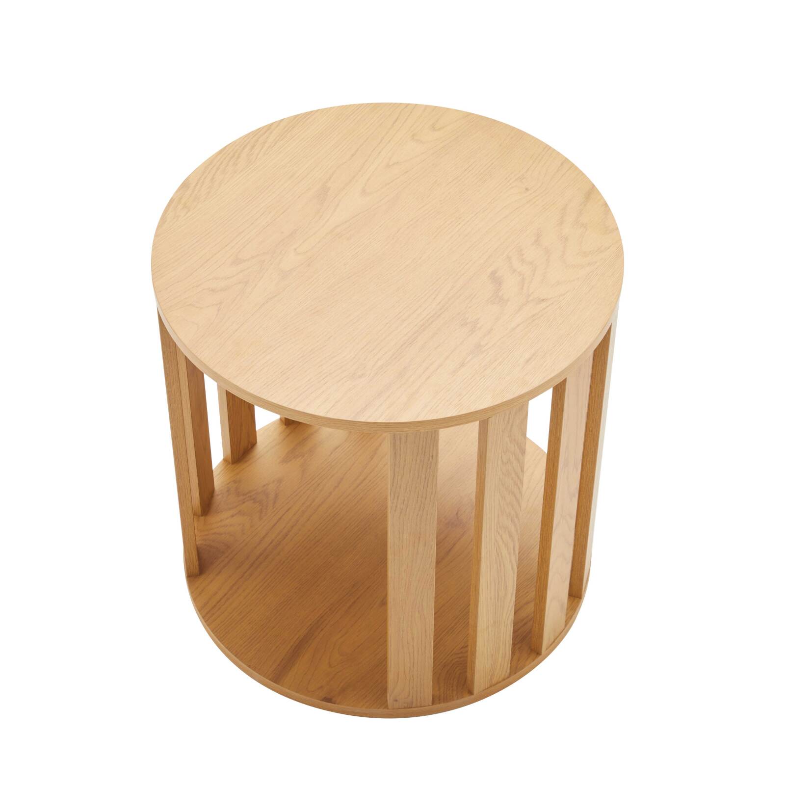 Table basse effet bois FSC® ronde Ø50 cm