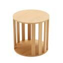 Table basse effet bois FSC® ronde Ø50 cm