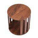 Table basse effet bois FSC® ronde Ø50 cm