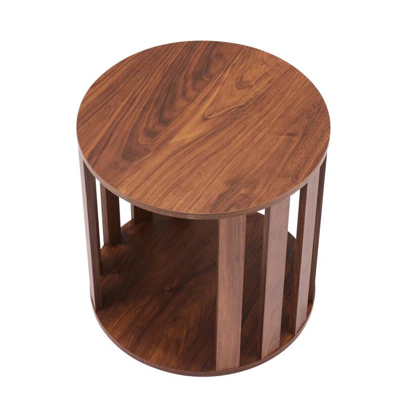 Table basse effet bois FSC® ronde Ø50 cm (4/7)
