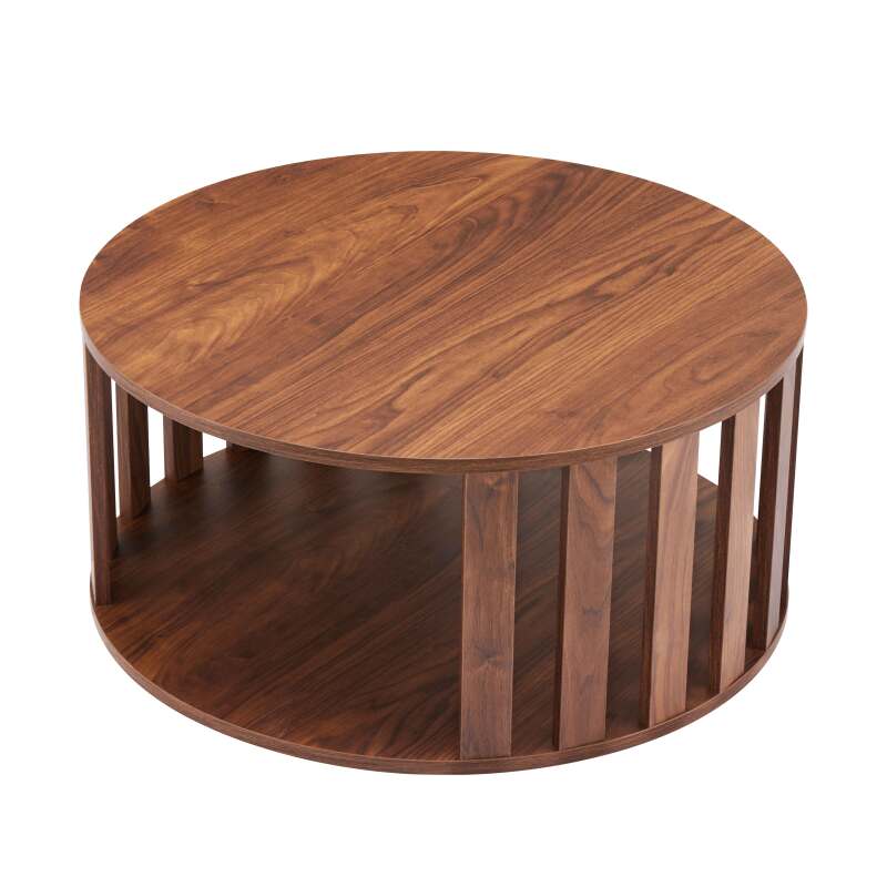 Table basse effet bois FSC® ronde Ø75 cm (4/7)