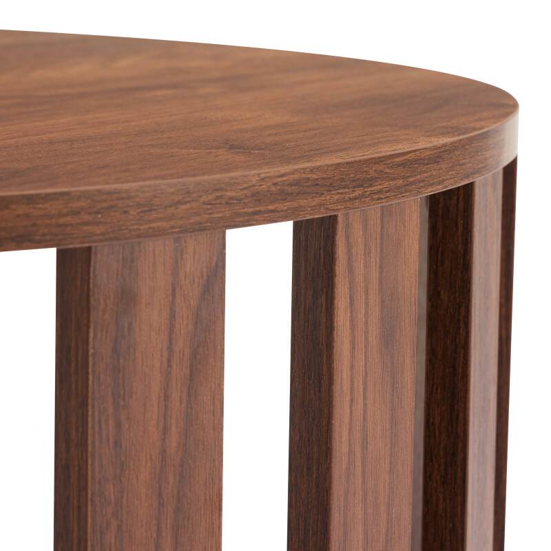 Table basse effet bois FSC® ronde Ø75 cm (5/7)