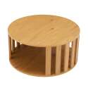 Table basse effet bois FSC® ronde Ø75 cm