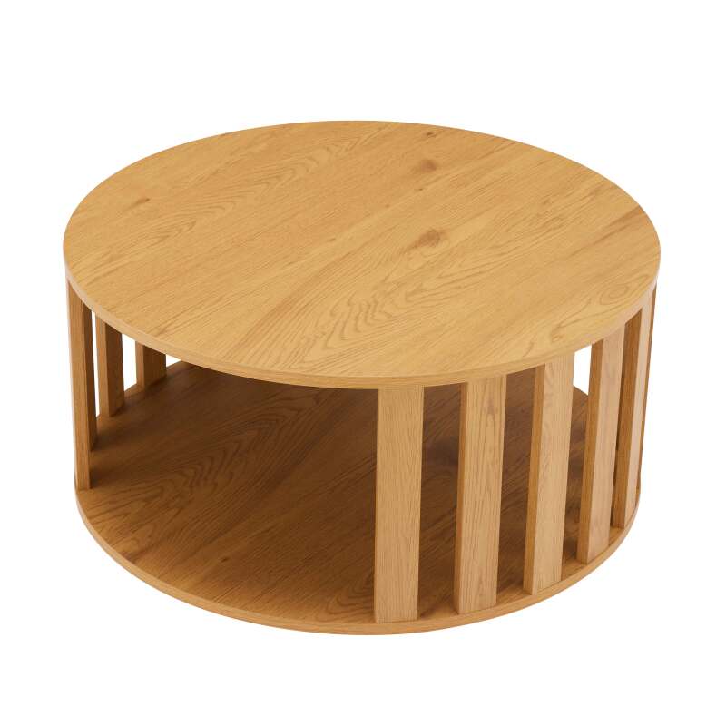 Table basse effet bois FSC® ronde Ø75 cm (4/7)