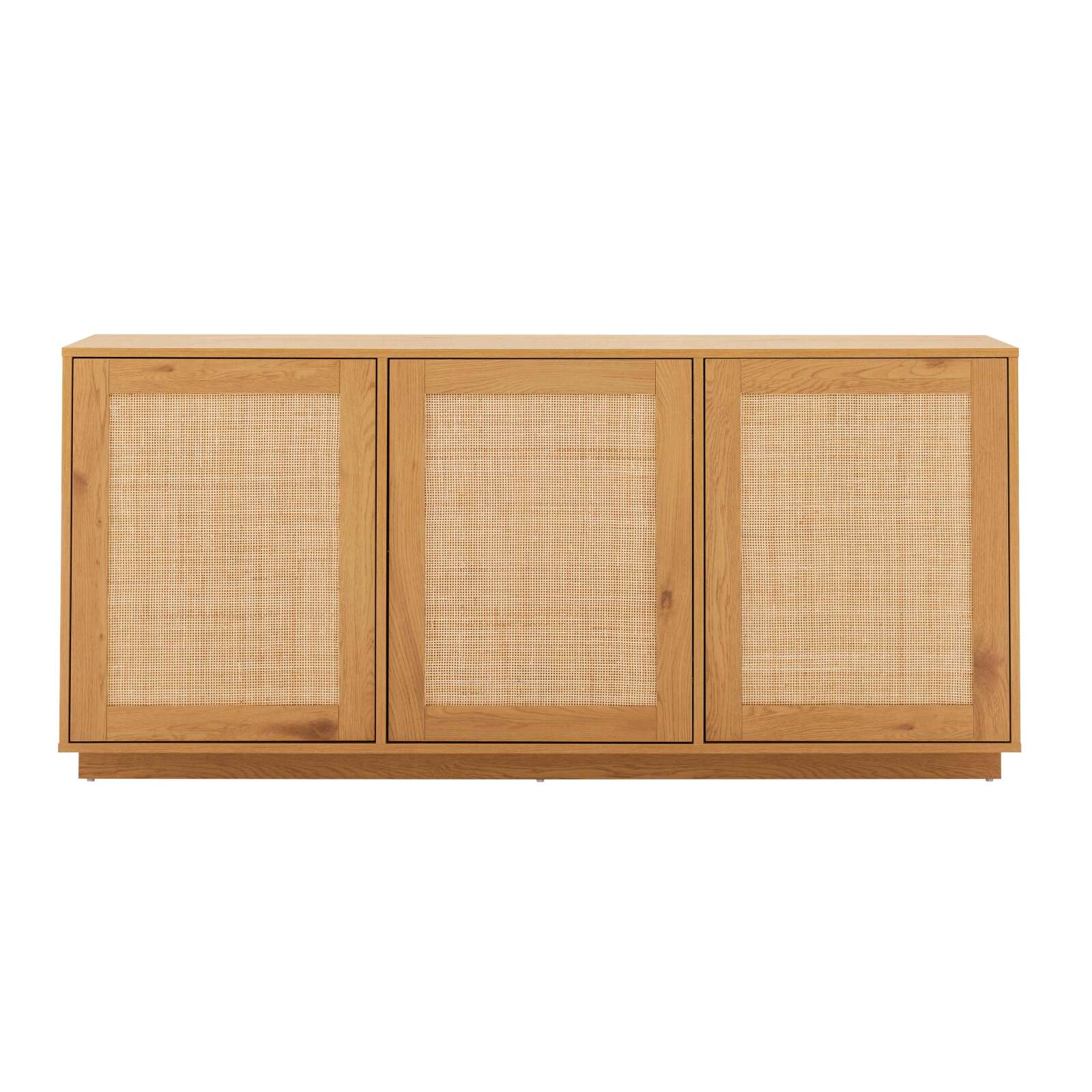 Buffet effet bois FSC® 3 portes 160 cm style scandinave 