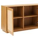 Buffet effet bois FSC® 3 portes 160 cm style scandinave 