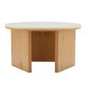 Table basse effet bois FSC® ronde Ø80 cm