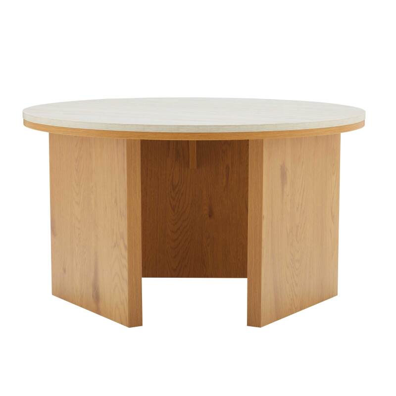Table basse effet bois FSC® ronde Ø80 cm (3/7)