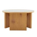 Table basse effet bois FSC® ronde Ø80 cm