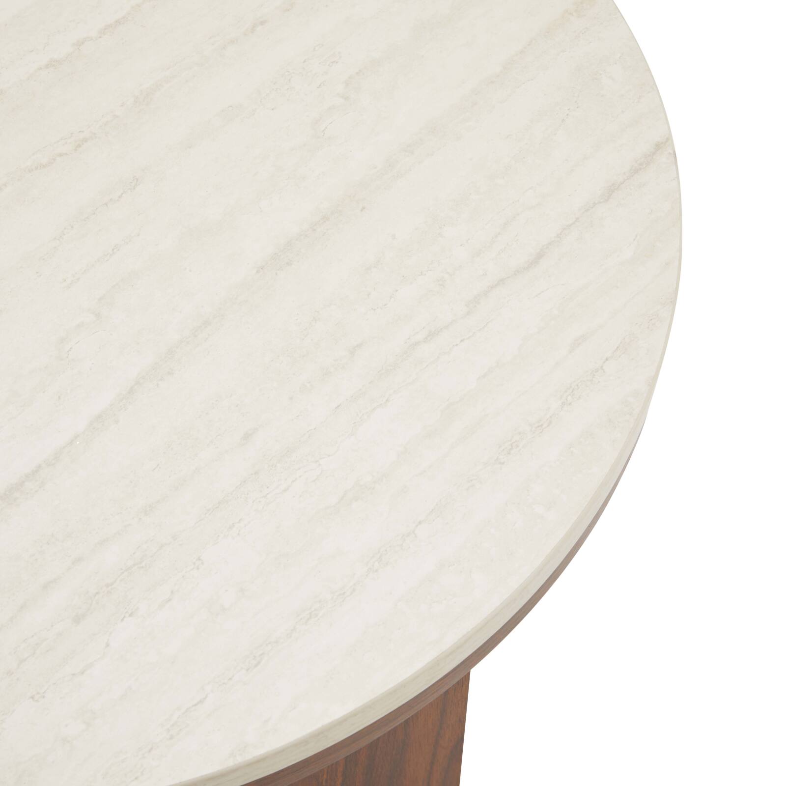 Table basse effet bois FSC® ronde Ø80 cm