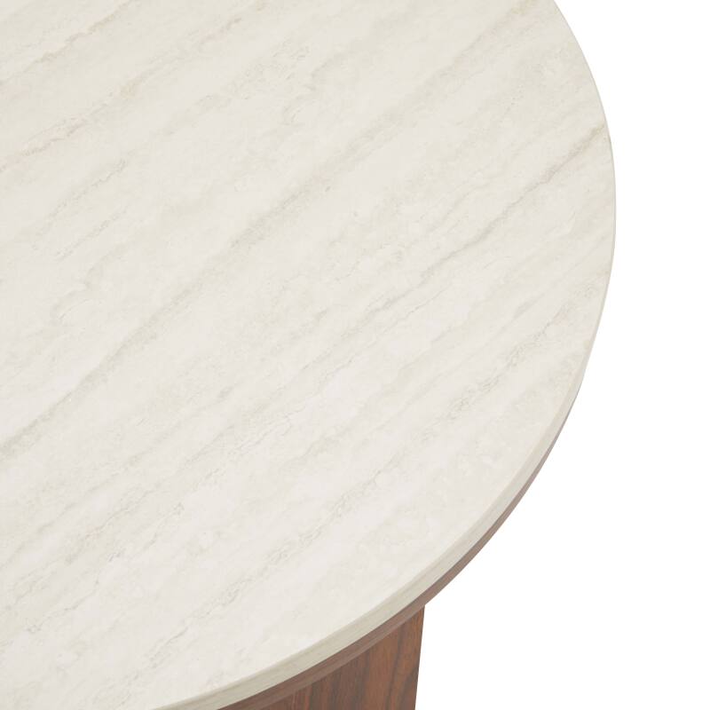 Table basse effet bois FSC® ronde Ø80 cm (6/7)