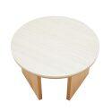 Table basse effet bois FSC® ronde Ø80 cm