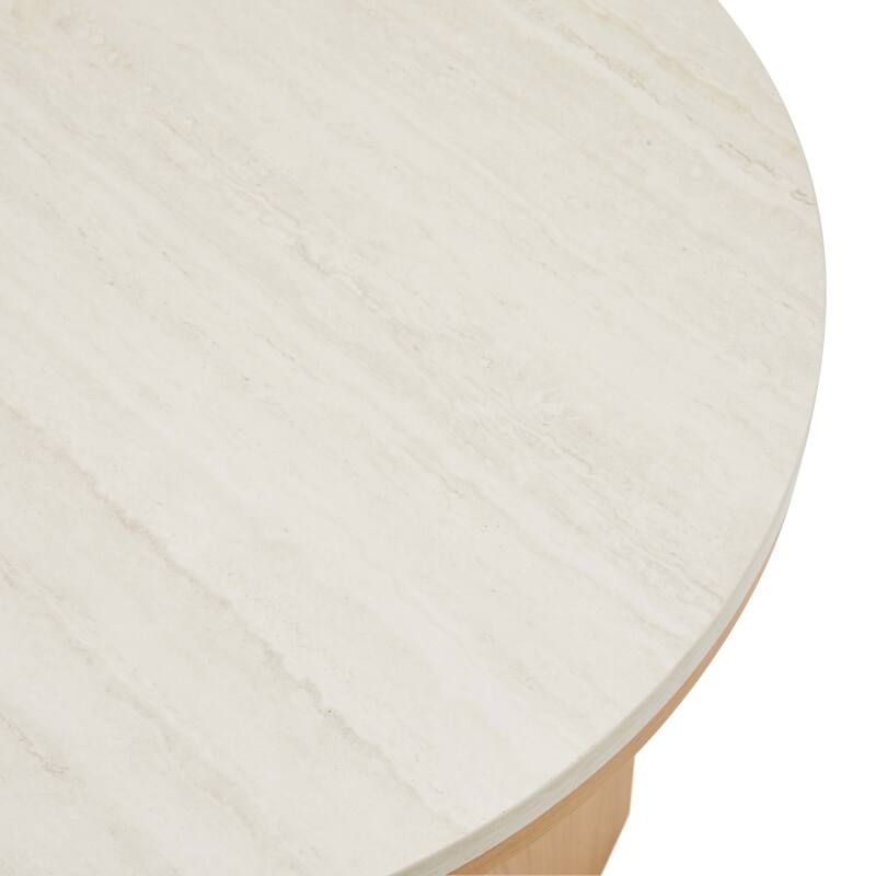 Table basse effet bois FSC® ronde Ø80 cm (6/7)