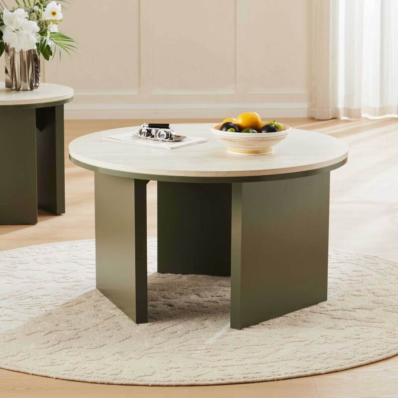 Table basse FSC® ronde Ø80 cm - Ambiance
