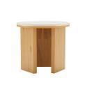 Table basse effet bois FSC® ronde Ø50 cm