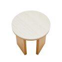 Table basse effet bois FSC® ronde Ø50 cm