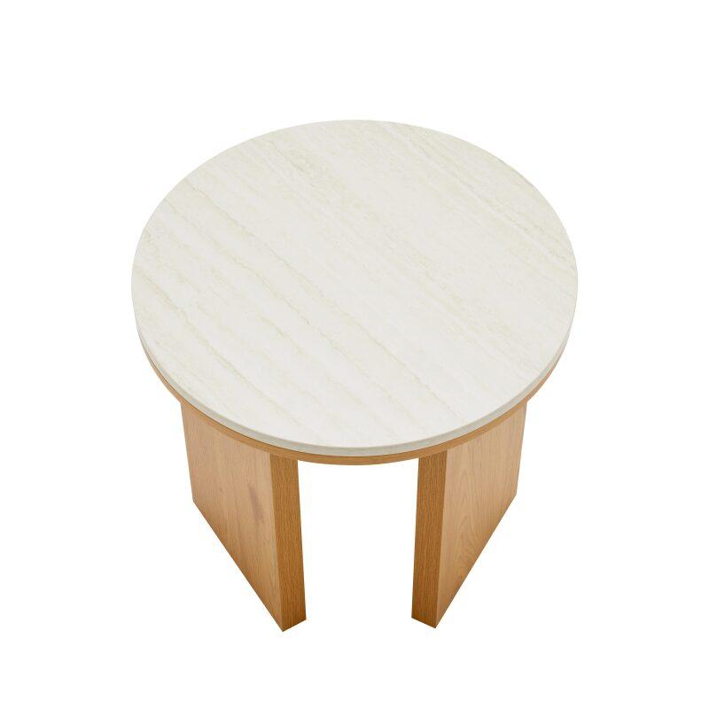Table basse effet bois FSC® ronde Ø50 cm (4/7)