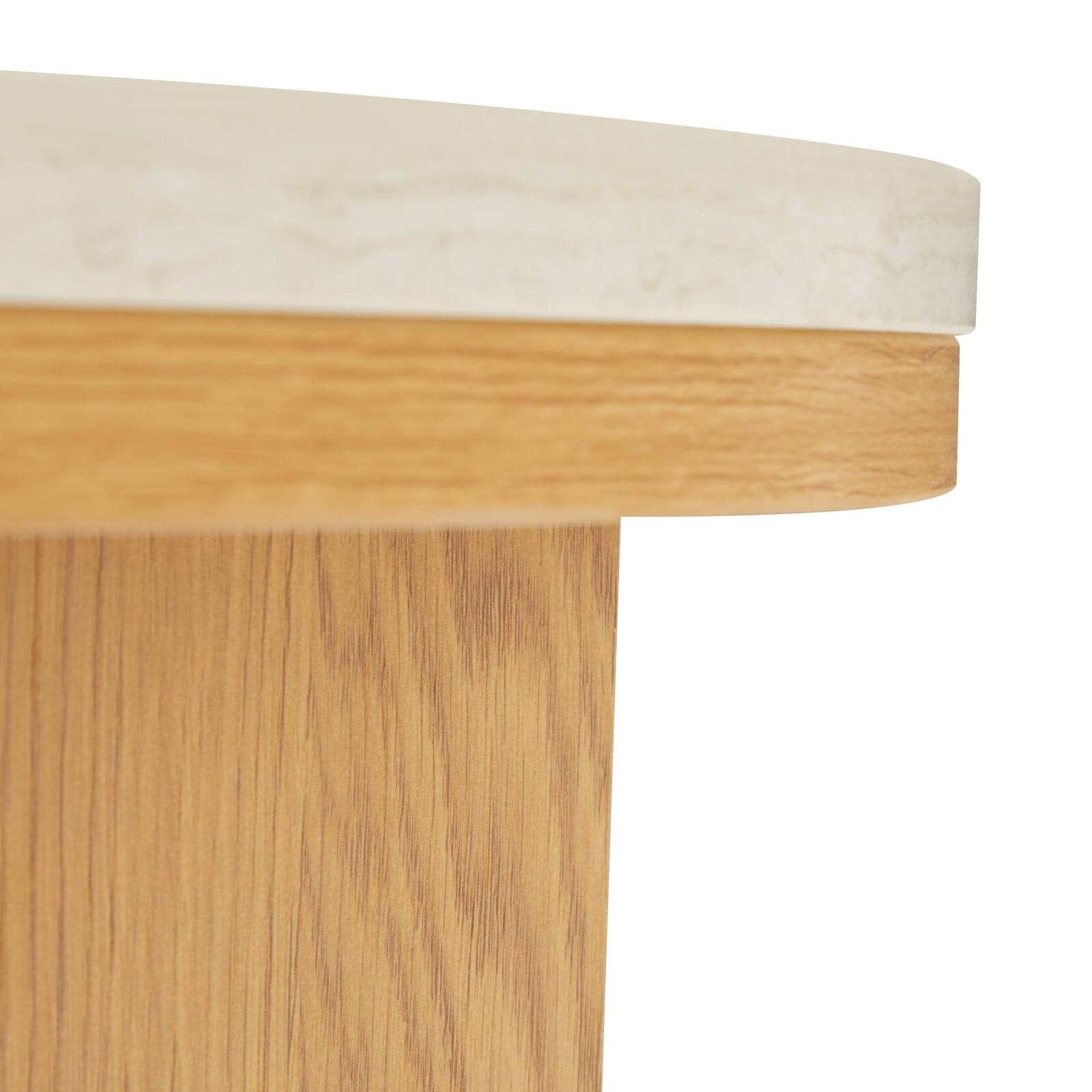 Table basse effet bois FSC® ronde Ø50 cm