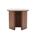 Table basse effet bois FSC® ronde Ø50 cm