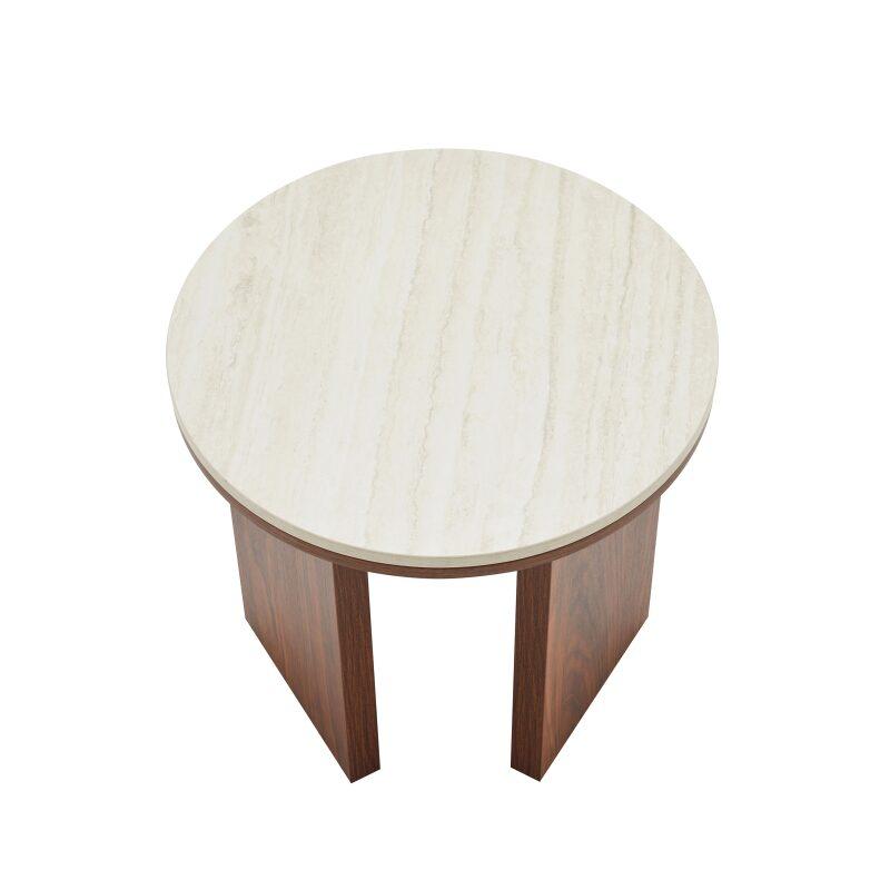 Table basse effet bois FSC® ronde Ø50 cm (4/7)