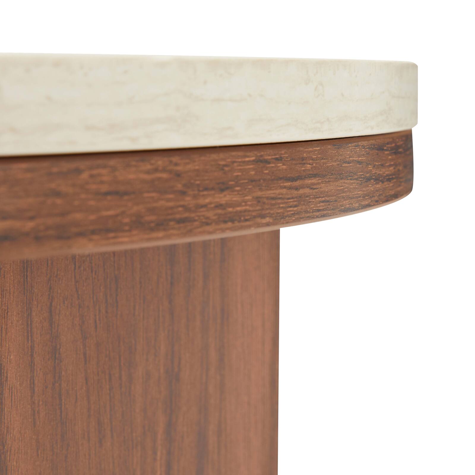 Table basse effet bois FSC® ronde Ø50 cm